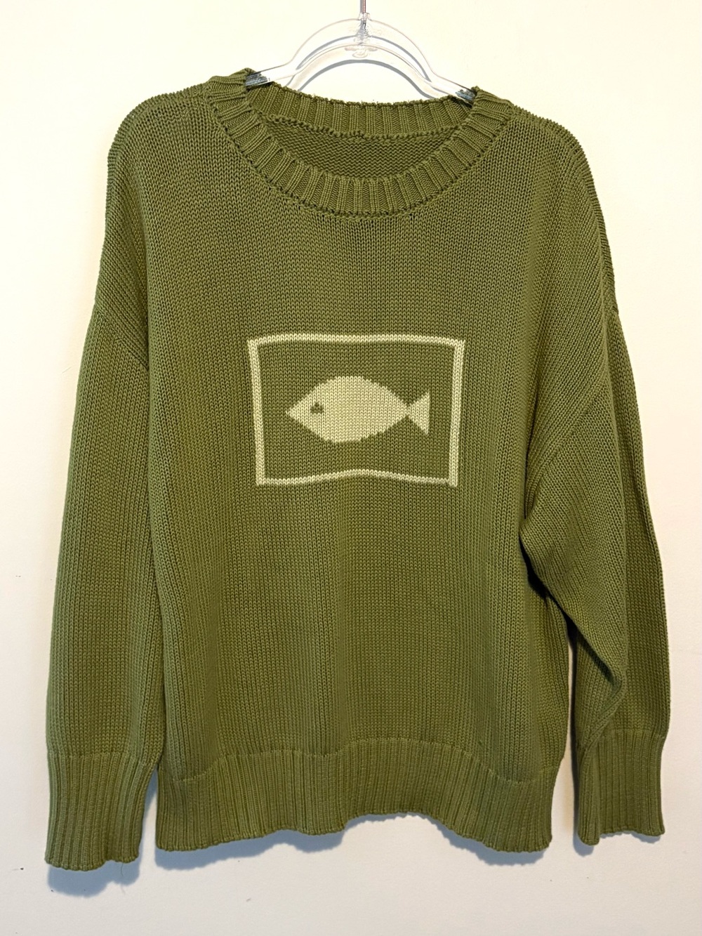 Sonderhaus Shelle green cotton fish sweater - Picture 5 of 8